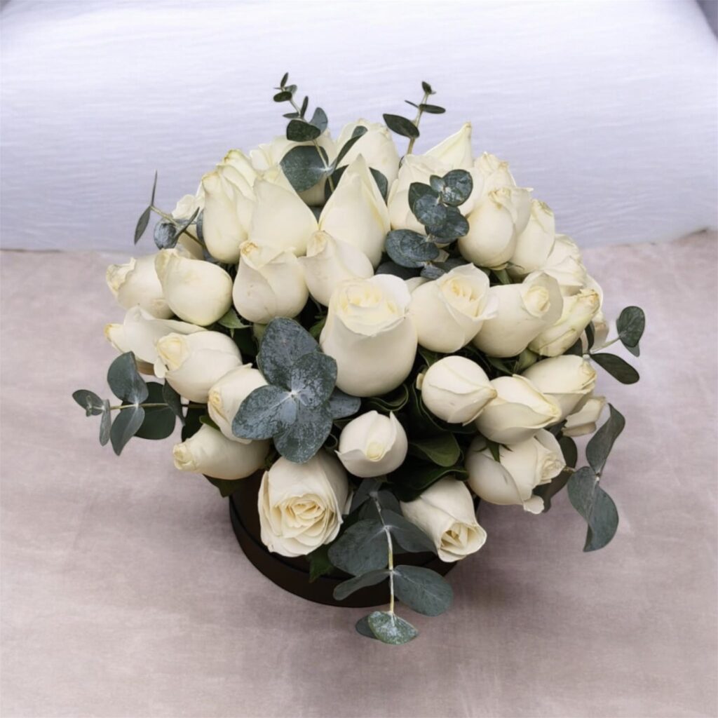 Rosas blanca en caja