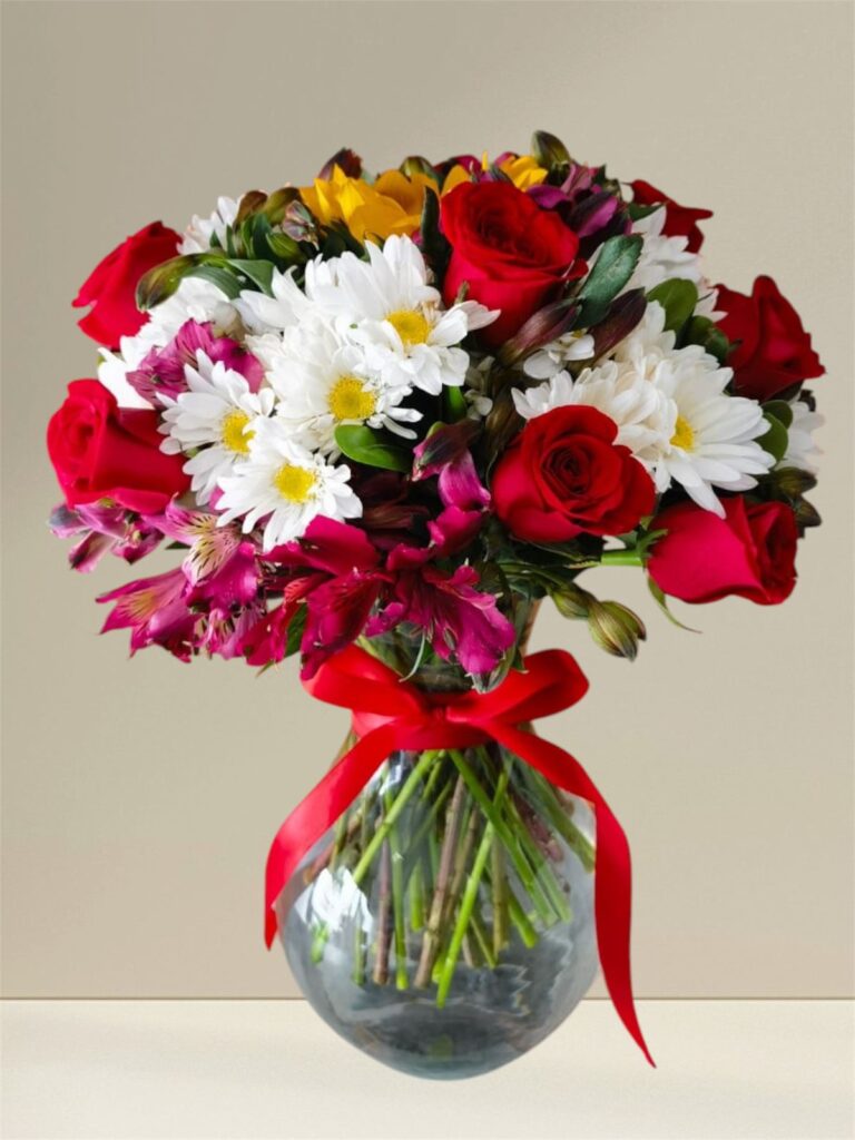 Mix de flores en base grande